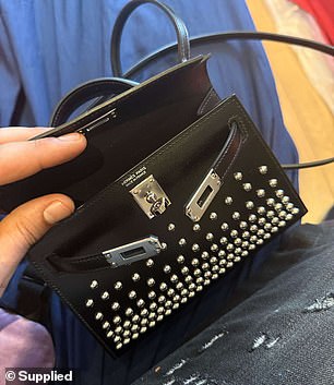 They were later listed online. However, this was later deleted (Pictured: The other stolen bag)
