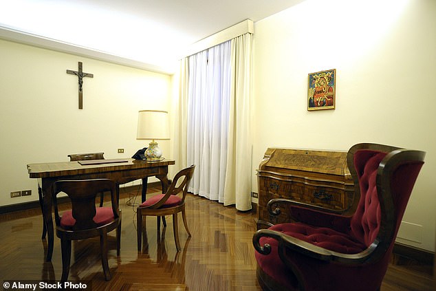The guesthouse has high quality but simply furnished rooms - with room service not an option for those checking in