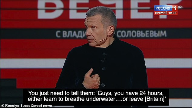 Solovyov said that Russia had the capability of drowning millions with tidal nuclear weapons