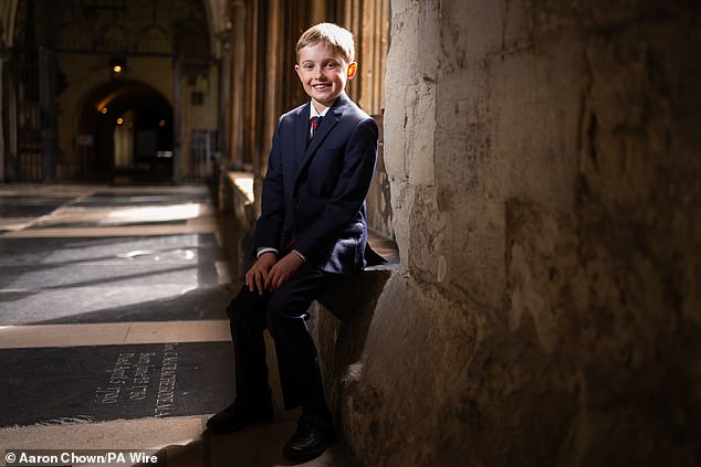 Sir Winston Churchill's great-great-grandson Alexander Churchill, 10, will take part in the thanksgiving service marking the 80th anniversary of VE Day at Westminster Abbey today
