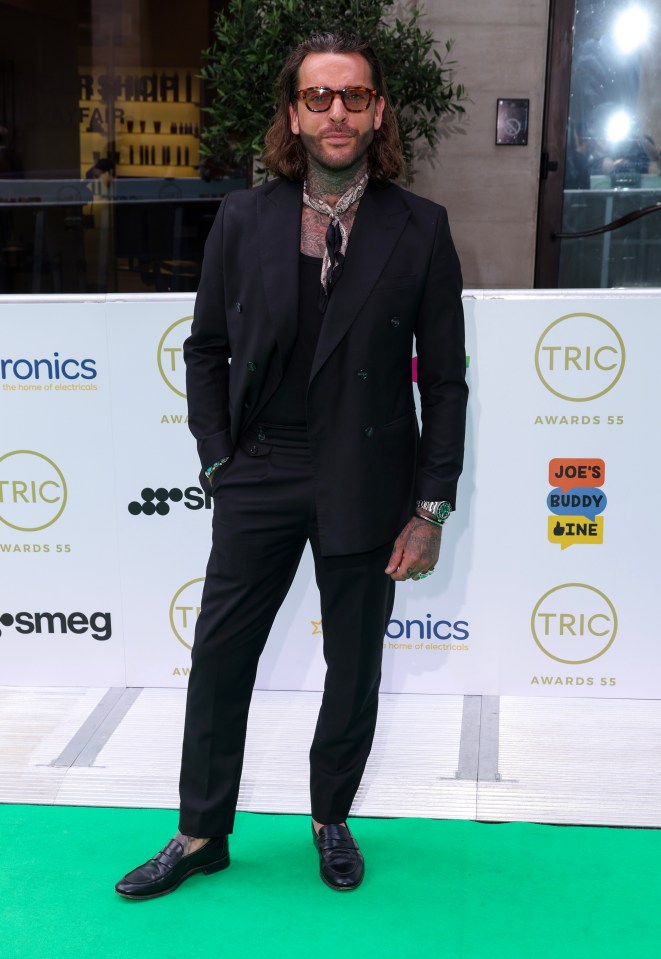 Pete Wicks at the TRIC Awards.