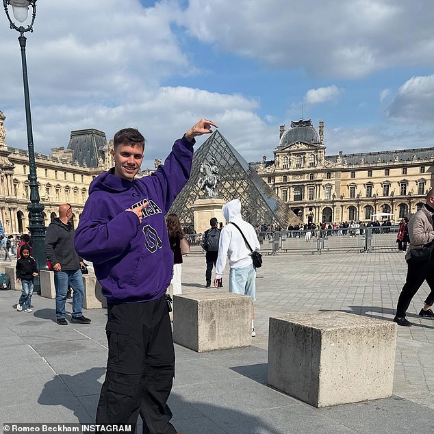 However, Romeo still appeared to have a good time sightseeing in Paris as he documented his trip on his Instagram page