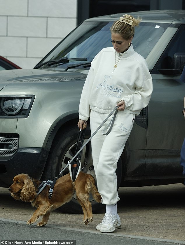 She has been tenderly taking care of her pet dog, who is adored by her family