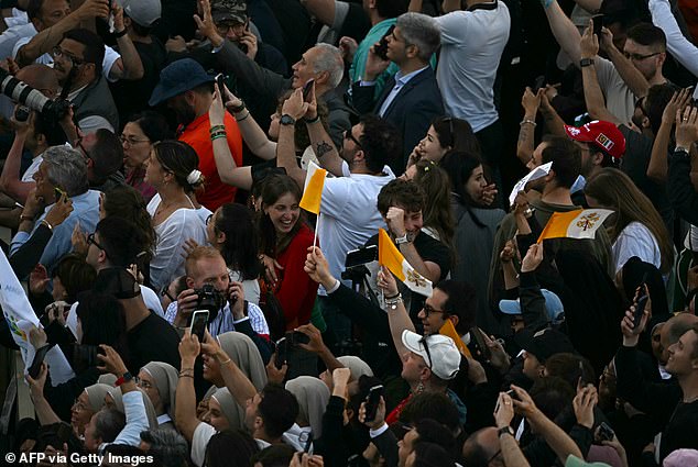 Cheers erupted in St Peter's Square
