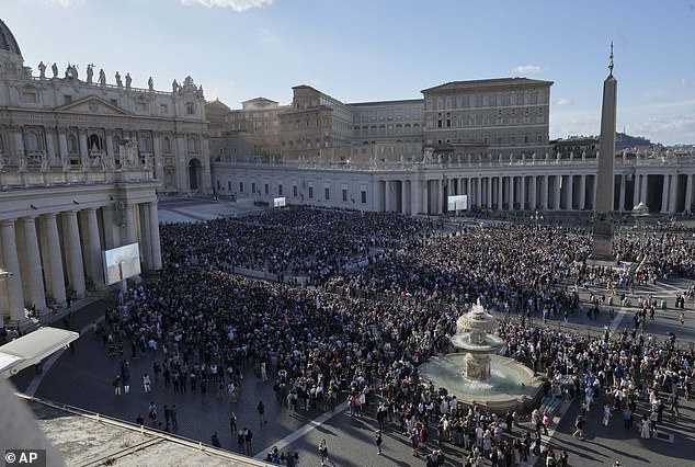 White smoke billows from the chimney of the Sistine Chapel during the conclave to elect a successor of late Pope Francis, at the Vatican