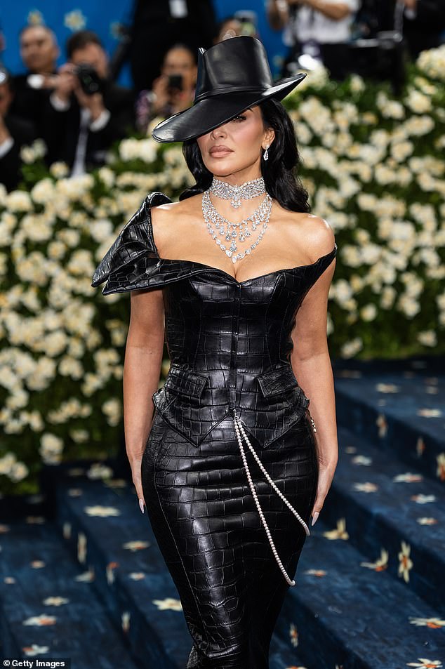 Kardashian at the 2025 Met Gala Celebrating in New York City on Monday