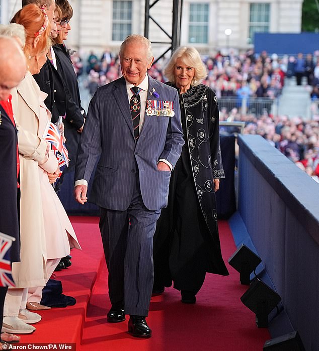Elsewhere, Their Majesties, Charles, 76, and Camilla, 77, smiled as they made an appearance for an evening of music, along with Prince Edward, 61, and his wife Sophie, 60