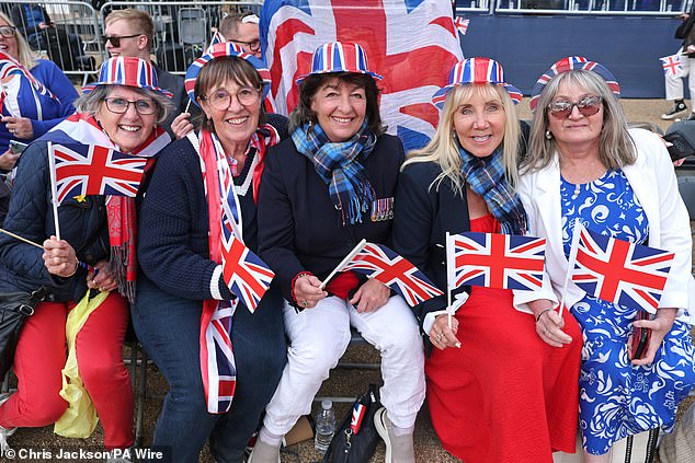 Commemorative hats and flags were at the ready as thousands attended the concert this evening