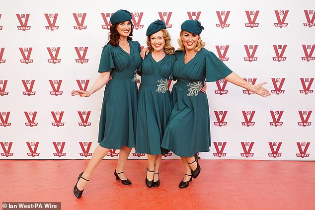 Pictured left to right: Emma Barton, Michelle Hardwick and Claire Sweeney who are performing as The Andrew Sisters at the celebratory concert