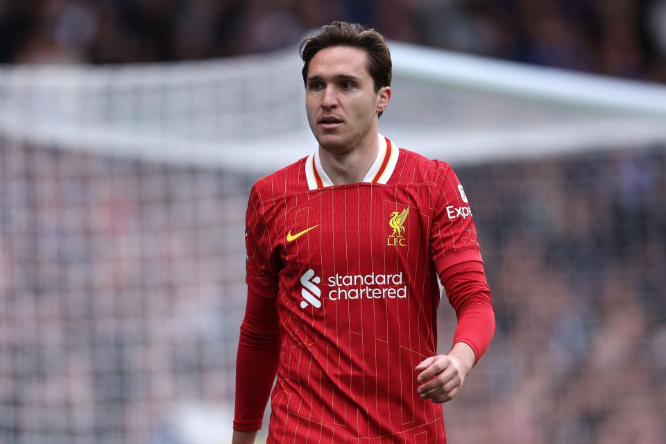 Federico Chiesa of Liverpool during a Premier League match.