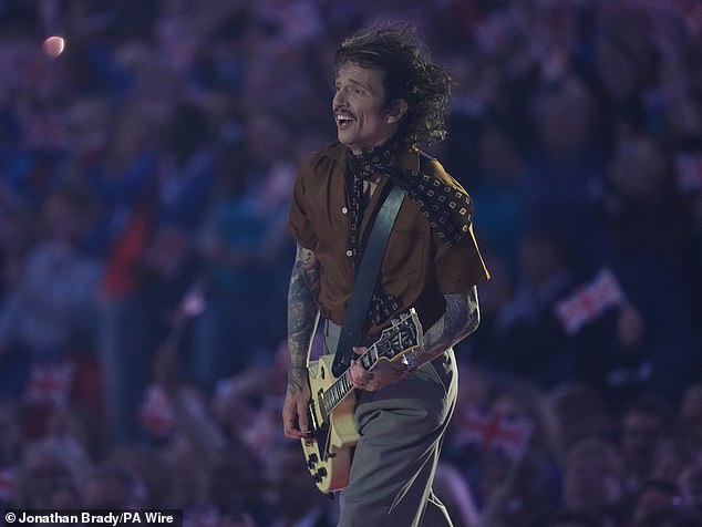 Justin Hawkins Of The Darkness took to the stage