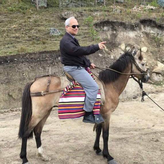 Pope Robert Prevost horseback riding.