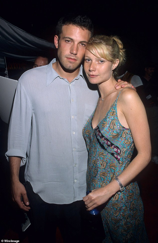 Ben's other buzzy relationships included an on–off stint with Gwyneth Paltrow from late 1997 to late 2000, during which they costarred in the Oscar-winning Shakespeare In Love (1998); pictured in 1998