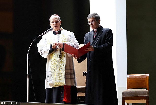 Cardinal Prevost led a service in St. Peter's Square in March to pray for Pope Francis whose health was failing