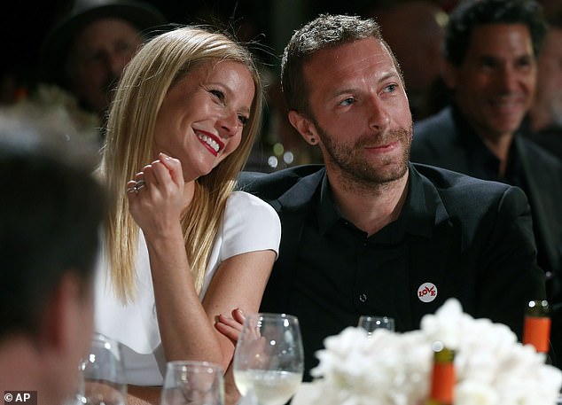 Speaking on her Goop pocast, the Oscar-winning actress also revealed she struggled to bring Brad into her children's lives after separating from Chris (pictured in 2015)
