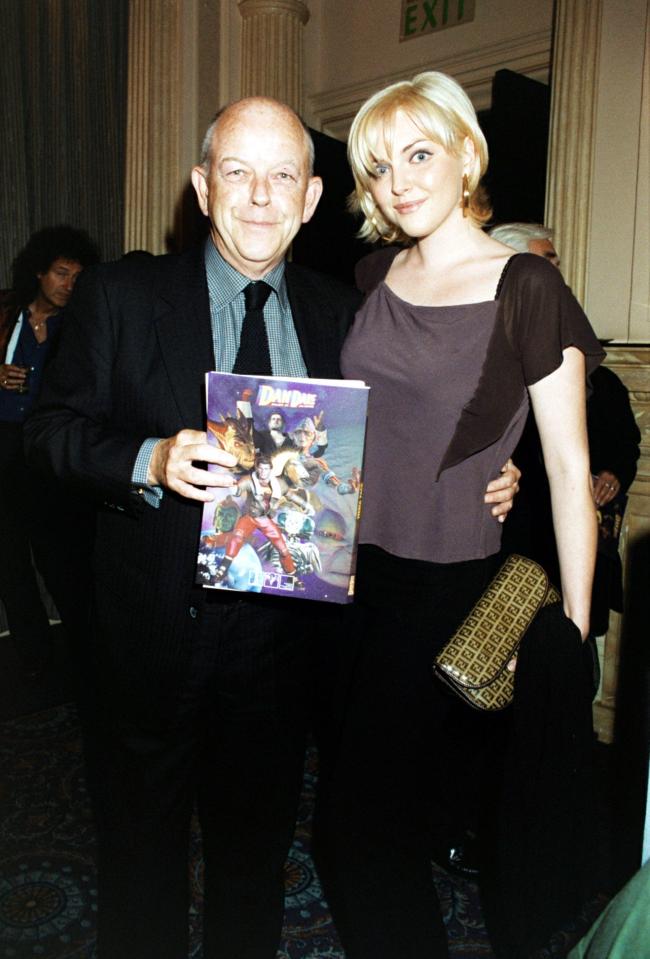 Sophie Dahl and her father Julian Holloway at a Dan Dare comic book launch.
