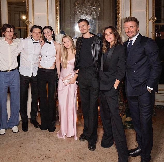 In September, they all gathered in Paris to support her at fashion week as she presented her SS25 collection