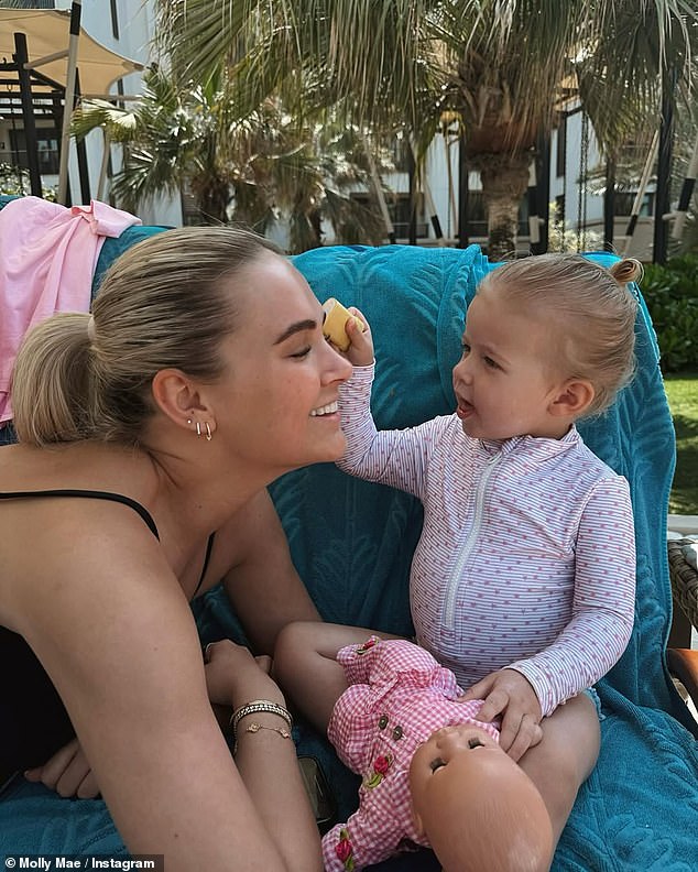 Speaking about the trip, Molly said: 'All the noise switched off - it was just us in our bubble. Bambi had the best time ever and she keeps asking to go back'