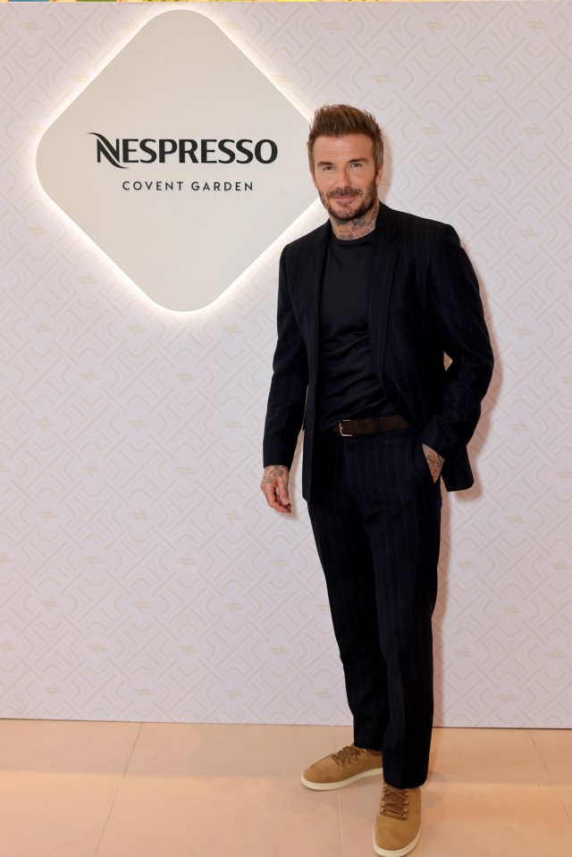 David Beckham at the launch of a Nespresso boutique in Covent Garden.