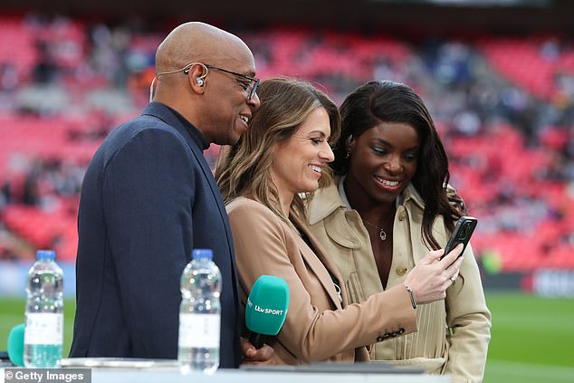 Wright (pictured with Aluko in 2023) has previously defended her after she was trolled online