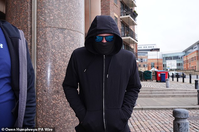 Adam Carruthers outside Newcastle Crown Court this morning