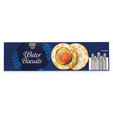Aldi water biscuits package.