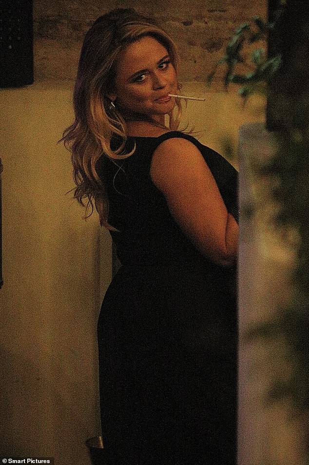 Emily Atack was last seen puffing on a cigarette as she partied with a whole host of England footballers (pictured in 2023)