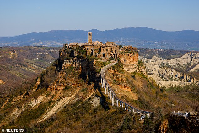 Harry took to the picturesque Italian town of Civita di Bagnoregio (pictured) to reside following the conclusion of his Love On Tour tour