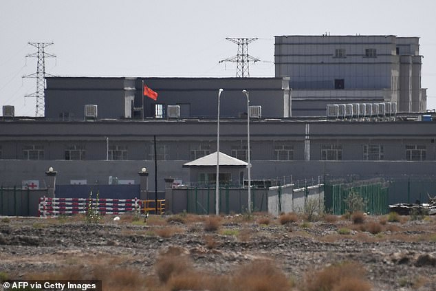The Artux City Vocational Skills Education Training Service Center in Xinjiang, believed to be a re-education camp where mostly Muslim ethnic minorities are detained