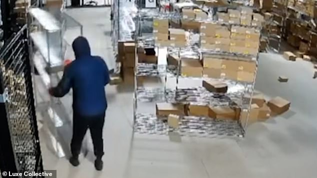 Luxe Collective shared CCTV video of the thieves stealing boxes of stock and taking it away, but Lancashire Police later closed the case having been unable to find the culprits