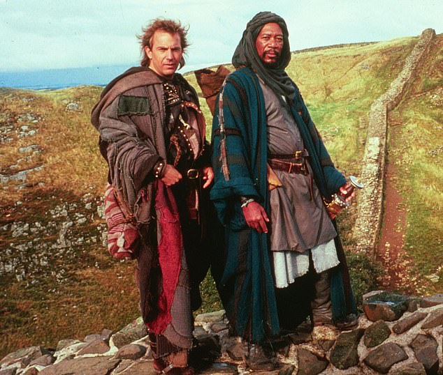 Kevin Costner and Morgan Freeman as the leads in 1991 film Robin Hood: Prince of Thieves