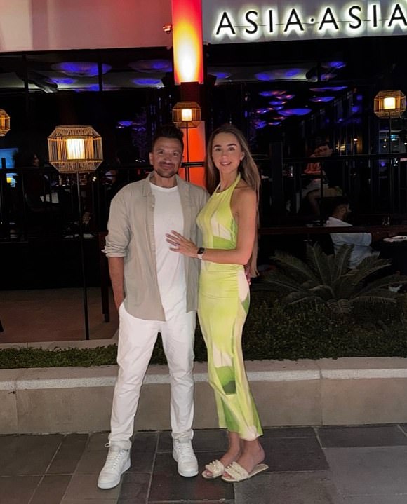 Peter Andre shared photos from Abu Dhabi including this alongside his wife Emily MacDonagh