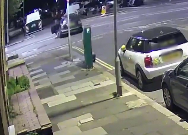 Boxall drove the Mini away with the door open and the woman's leg dangling outside of the car