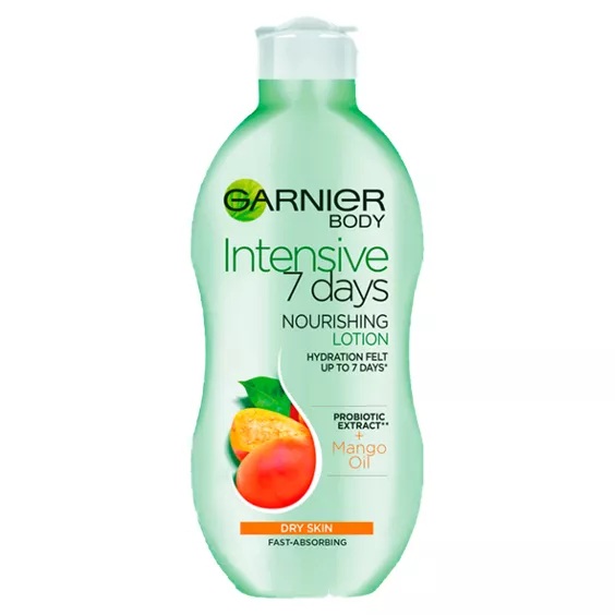 Garnier Body Intensive 7 Days Nourishing Lotion for dry skin.