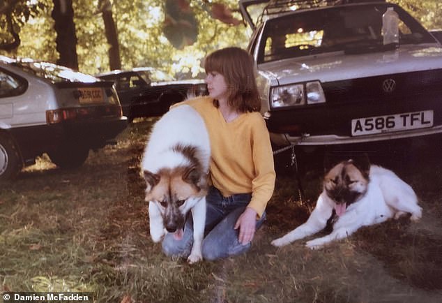 The Ward family had pet dogs which were never far from Julie's side throughout her childhood in Suffolk