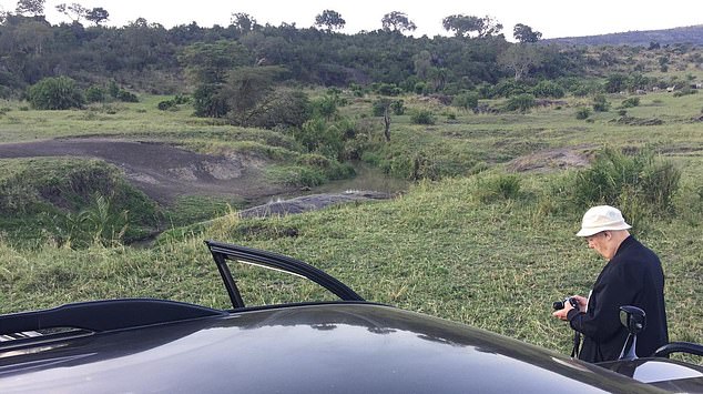 John Ward at the gully where Julie's jeep was found, on a trip in 2018. Her remains were discovered in a remote spot 10 miles away