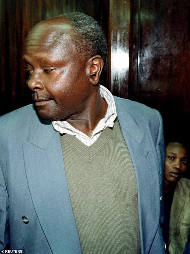 Simon Ole Makallah, who was chief warden in the Masai Mara, at his murder trial in 1998, when he was acquitted. The Ward family hope one day he might talk about whatever he knows