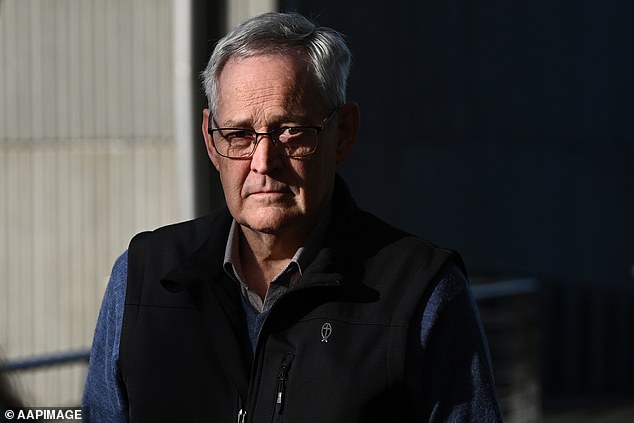 Pictured: Ian Wilkinson who survived the suspected poisoning. He told the jury that Erin had seemed hugely reluctant to allow them to see parts of the house where lunch had been prepared