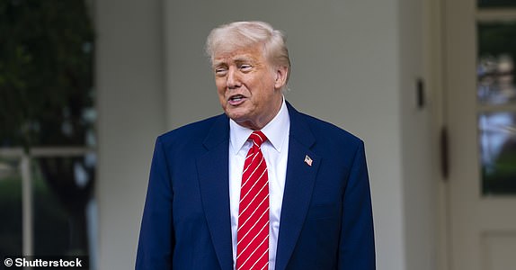 Mandatory Credit: Photo by Shutterstock (15290593b) United States President Donald J Trump answers questions from reporters outside the West Wing of the White House in Washington, DC, US,. Trump Speaks with Reporters Outside West Wing of the White House, Washington, District of Columbia, USA - 08 May 2025