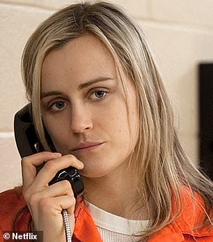 Many online commenters were more focused on the uncanny resemblance between her and her Orange is the New Black doppelganger, played by Taylor Schilling (pitured)
