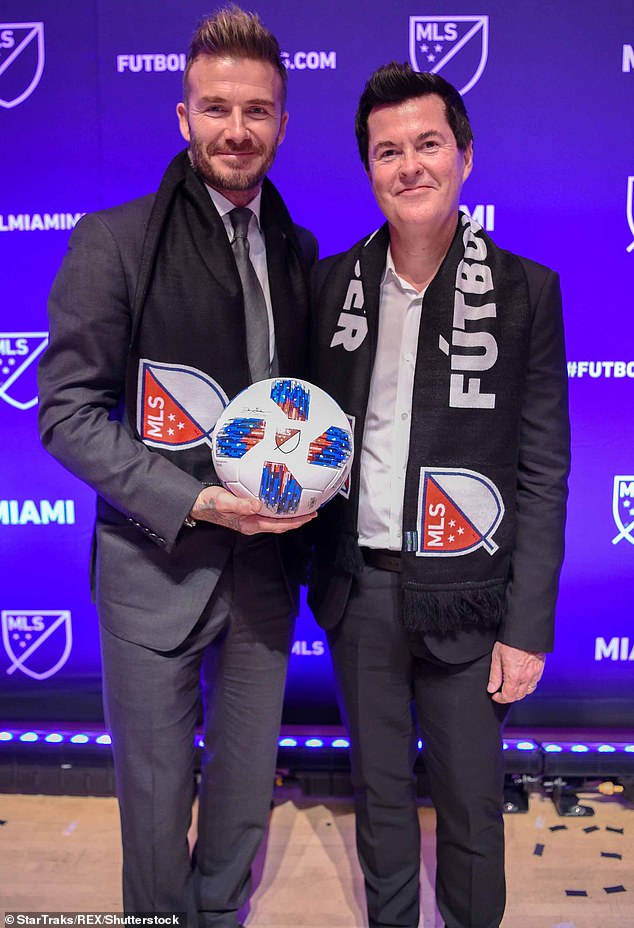 perhaps his most well- known association in sports was with David Beckham, the husband of his onetime Spice Girl client Victoria Beckham, with whom Fuller is pictured in 2018