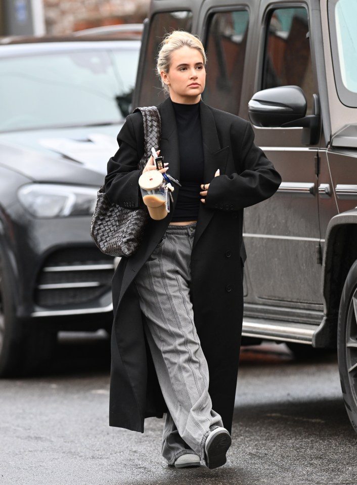 Molly Mae arriving at her office without her engagement ring.