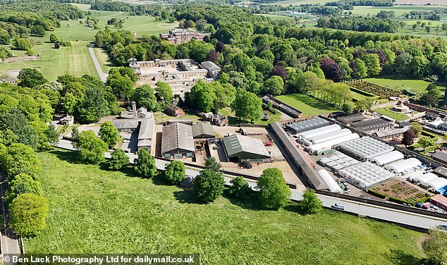 An aerial view of the farm in South Yorkshire, where proposals have been lodged for a new hotel and spa