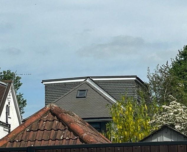 A view of the back of the extension shows the dormer sticking out