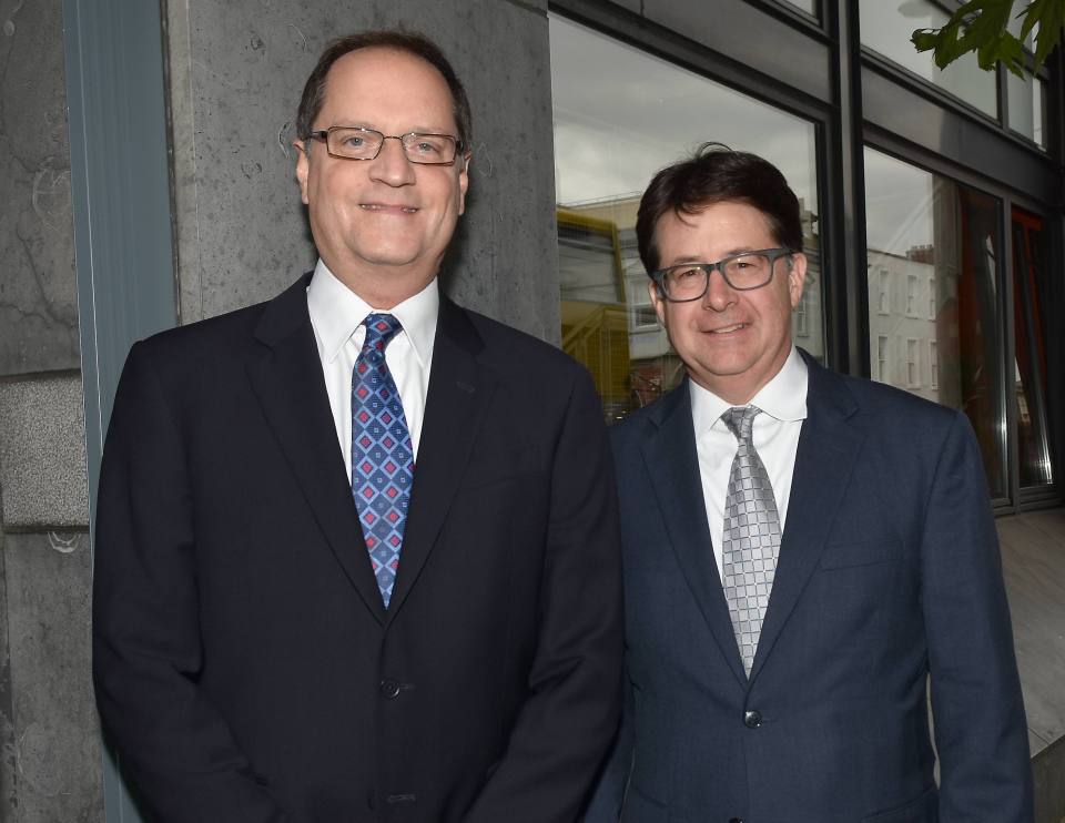 Jerry Buting and Dean Strang, defense attorneys from the Netflix series *Making a Murderer*, receive an award.