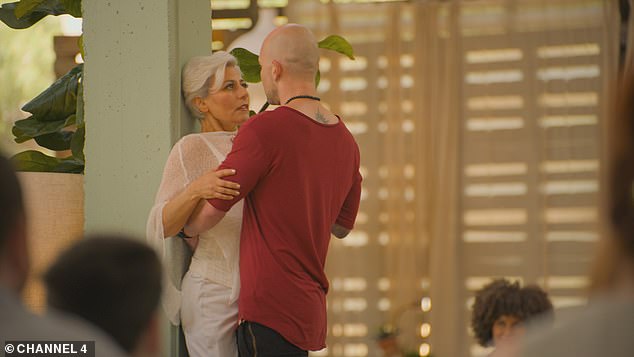 During the show, all of the 12 virgins achieve a level of intimacy with either a surrogate or a coach during the course. Pictured: Surrogate partner Andre