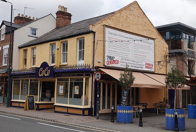 Café CoCo has been running in Oxford since 1992 but now Mr Pugh sold it in October after footfall declined 25 per cent