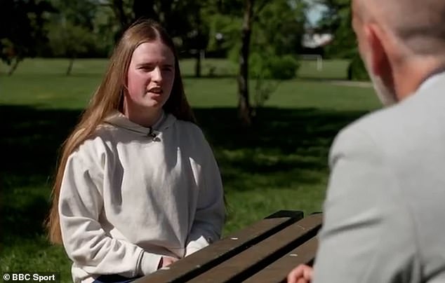 Vaughan, now 18, has chosen to reveal her identity and in her first broadcast interview told BBC Sport: 'It was stressful. It's definitely impacted my normal life a lot