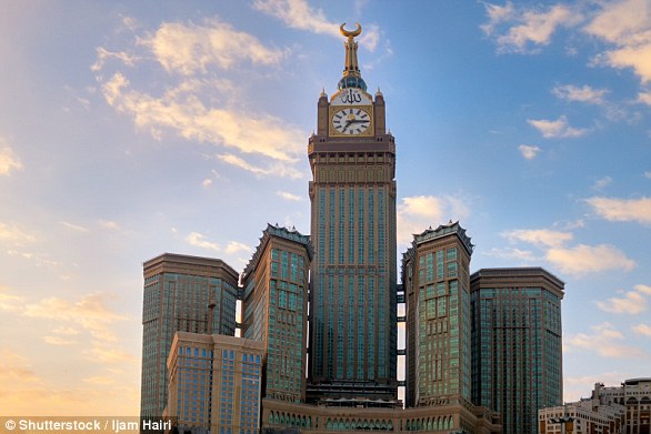 Home to a five-star hotel, the 601-metre-tall (1,971 feet) Makkah Clock Royal Tower is a part of a humongous seven-tower complex. The dramatic buildings were open in 2012