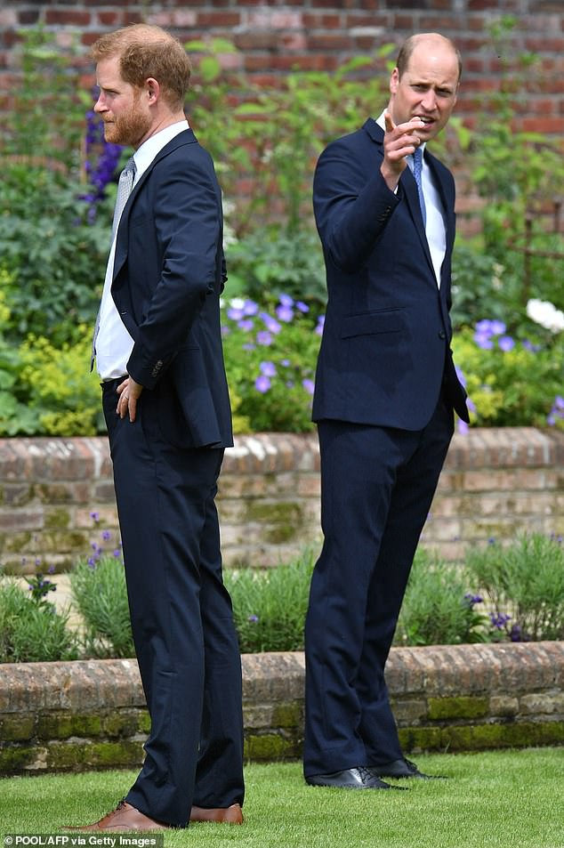 Prince William and Harry in July 2021. As early as 2019, rumours started circling that the brothers had fallen out